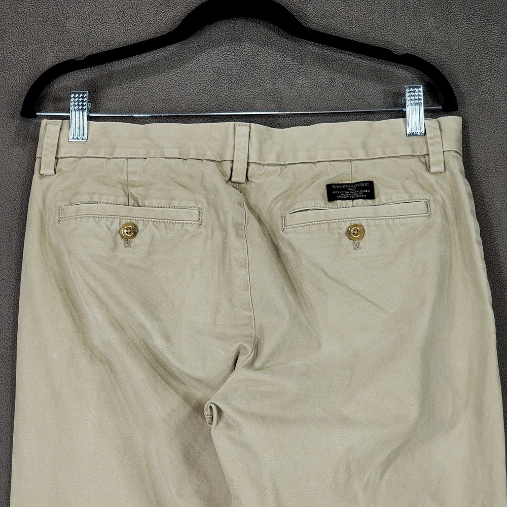 Banana Republic 31x34(31) Emerson Vintage Chino Pant Men Khaki Beige 100% Cotton - Picture 10 of 11